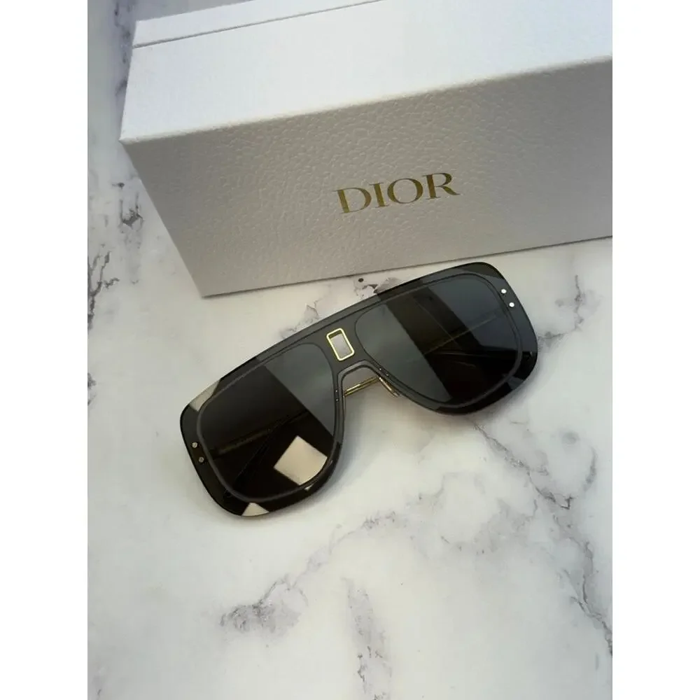 NEW Dior UltraDior MU Aviator Sunglasses in Dark Grey Gold - Picture 9 of 10